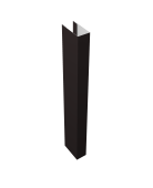 Стойка Texas 0,5 Satin RAL 9005 черный (для калиток и ворот) (2м) Центр Кровли