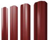 Штакетник М-образный А фигурный 0,45 PE RAL 3011 коричнево-красный Центр Кровли