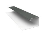 Планка П-образная завершающая сложная (КД) 0,45 PE с пленкой RAL 7005 мышино-серый (2м) Центр Кровли