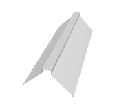 Планка конька плоского 115х30х115 0,45 PE-Double с пленкой RAL 9003 сигнальный белый (3м) Центр Кровли