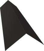 Планка конька плоского 145х145 Grand Line 0,5 Velur RR 32 темно-коричневый (3м) Центр Кровли