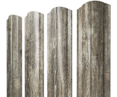 Штакетник Круглый фигурный 0,45 Print Elite Nordic Wood TwinColor Центр Кровли