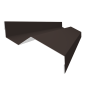 Планка примыкания внакладку 25х17х35х17 0,5 Satin с пленкой RR 32 темно-коричневый (3м) Центр Кровли