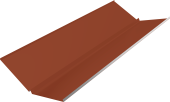 Планка ендовы нижней с компенсатором Grand Line 0,45 PE с пленкой RAL 8004 терракота (3м) Центр Кровли
