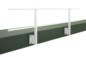 Ограждение кров для парапета с боковым креплением (2,0х0,9) RAL 9003 сигнальный белый Центр Кровли