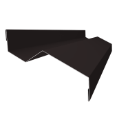 Планка примыкания внакладку 25х17х35х17 Grand Line 0,5 PurLite матовый RAL 9005 черный (3м) Центр Кровли