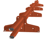Снегозадержатель Стандарт Т4 d 40х20 RAL 8004 (3м) Центр Кровли