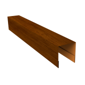 Планка боковая для забора из сайдинга (Блок-хаус new) 0,45 Print Premium Golden Wood Intense FTC (2,06м) Центр Кровли