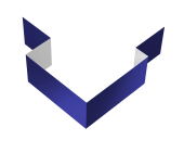 Угол внешний асимметричный фибросайдинга 0,45 PE с пленкой RAL 5002 ультрамариново-синий (2м) Центр Кровли