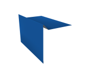 Планка ветровая для мягкой кровли 130х25х100 0,45 PE с пленкой RAL 5005 сигнальный синий (2м) Центр Кровли