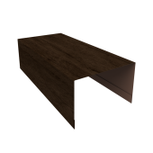 Крышка для забора из сайдинга (Блок-хаус new) 0,45 Print Premium Antique Wood TwinColor (3м) Центр Кровли