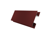 Планка H-образная БХ new 0,45 PE с пленкой RAL 3011 коричнево-красный (2м) Центр Кровли