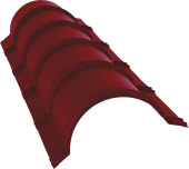 Планка малого конька полукруглого Grand Line 0,45 Drap СТ RAL 3005 красное вино (1,97м) Центр Кровли