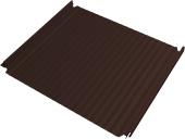Кликфальц Double Pro Гофр Grand Line 0,45 Drap двухсторонний с пленкой на замках RAL 8017 шоколад Центр Кровли