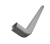 Труба гофрированная Vortex Lite 76х102х3000мм с коленом PE RAL 9006 бело-алюминиевый Центр Кровли