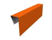 Планка приемная оконная фибросайдинга 0,45 PE с пленкой RAL 2004 оранжевый (3м) Центр Кровли