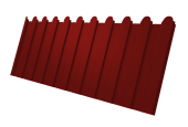 Профнастил С8A v02 фигурный Grand Line 0,45 PE RAL 3011 коричнево-красный Центр Кровли