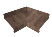 Угол отлива внутренний 50 0,45 Print Premium с пленкой Almond Wood Fresh Центр Кровли