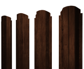 Штакетник П-образный А фигурный 0,45 Print Elite Cherry Wood TwinColor Центр Кровли
