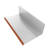 Планка примыкания нижняя к трубе 130х240 0,45 Drap RAL 8004 терракота (3м) Центр Кровли