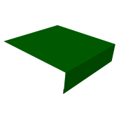 Планка околооконная простая 200х50 0,45 PE с пленкой RAL 6002 лиственно-зеленый (3м) Центр Кровли