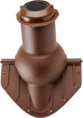 Элемент коньковый Krovent Pipe-Cone 125/100 изолированный (вентиляция канализации) коричневый Центр Кровли
