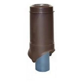 Выход канализации Krovent Pipe-VT 125/100 изолированный коричневый Центр Кровли