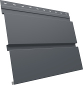 Софит металлический Квадро Брус в01 Grand Line без перфорации 0,5 GreenCoat Pural БТ матовый с пленкой RR 23 темно-серый (RAL 7024 мокрый асфальт) Центр Кровли