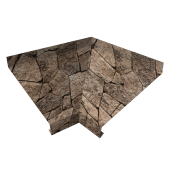 Угол отлива внутренний 250 0,45 Print Elite с пленкой King Stone TwinColor Центр Кровли