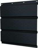 Софит металлический Классик Grand Line полная перфорация 0,45 Drap с пленкой RAL 7016 антрацитово-серый Центр Кровли