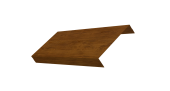 Ламель обратная 125 забора жалюзи Texas 0,45 Print-Double Elite с пленкой Golden Wood Центр Кровли