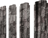 Штакетник П-образный B фигурный Grand Line 0,45 Print Elite Fine Stone TwinColor Центр Кровли