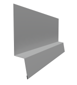 Планка начальная фальц 0,5 Satin с пленкой RAL 9006 бело-алюминиевый (2м) Центр Кровли