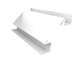 Угол внутренний сложный фальц 0,45 PE-Double с пленкой RAL 9003 сигнальный белый (2м) Центр Кровли