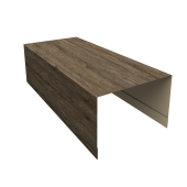 Крышка для забора из сайдинга ЭкоБрус 0,45 Print Elite Nordic Wood TwinColor (3м) Центр Кровли