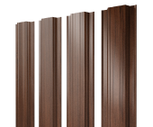 Штакетник Прямоугольный с прямым резом 0,45 Print Elite Choco Wood TwinColor Центр Кровли