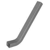 Труба гофрированная Vortex Lite 76х102х1000мм с коленом PE RAL 9006 бело-алюминиевый Центр Кровли