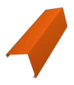 Декоративная накладка на столб универсальная угловая 62х55 для забора жалюзи 0,45 PE RAL 2004 оранжевый (3м) Центр Кровли