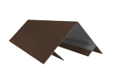 Планка угла внешнего составная верхняя Экобрус Grand Line 0,5 Сатин матовый RAL 8017 шоколад (3м) Центр Кровли