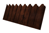 Профнастил С20A фигурный 0,45 Print Elite Cherry Wood TwinColor Центр Кровли