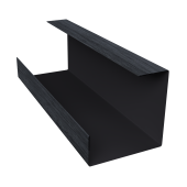 Планка угла внутреннего составная нижняя 0,45 Print Premium Grey Wood TwinColor (2м) Центр Кровли