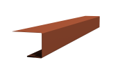 Планка завершающая фальц 0,5 Velur X RAL 8004 терракота (3м) Центр Кровли