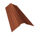 Планка конька фигурного 100x100 0,5 Velur X RAL 8004 терракота (3м) Центр Кровли