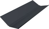 Планка ендовы нижней с компенсатором Grand Line 0,5 Velur X RAL 7024 мокрый асфальт (3м) Центр Кровли