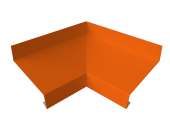 Угол отлива внутренний 50 0,45 PE с пленкой RAL 2004 оранжевый Центр Кровли
