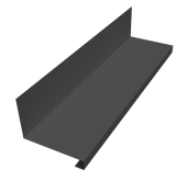 Планка примыкание нижнее к трубе для Кликфальц Pro 0,45 PE-Double с пленкой RAL 7016 антрацитово-серый (3м) Центр Кровли