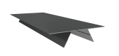 Планка стыковочная составная верхняя 0,5 Satin с пленкой RAL 7016 антрацитово-серый (2м) Центр Кровли