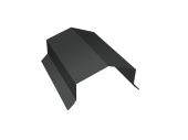 Парапетная крышка угольная 125мм Grand Line 0,5 Velur RAL 7016 антрацитово-серый (3м) Центр Кровли