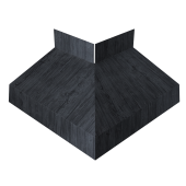 Угол отлива внешний 70 0,45 Print Premium с пленкой Grey Wood TwinColor Центр Кровли