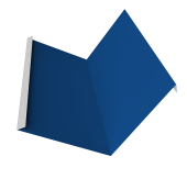 Планка примыкания 115х115 Grand Line Фартук S4 пристенный уголовой 0,45 ПЭ с пленкой RAL 5005 сигнальный синий (2м) Центр Кровли